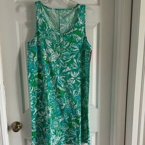 Lilly Pulitzer Green and Blue Patterned Fabric